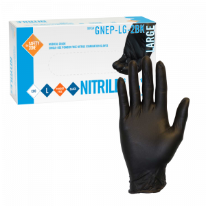 Black Nitrile Gloves GNPR-LG-2BK