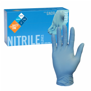 Powdered Blue Nitrile Gloves - Premium - GNDR-SIZE-1