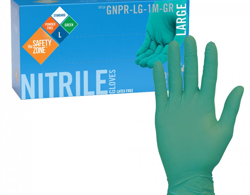 Green Nitrile Gloves GNPR-LG-1M-GR
