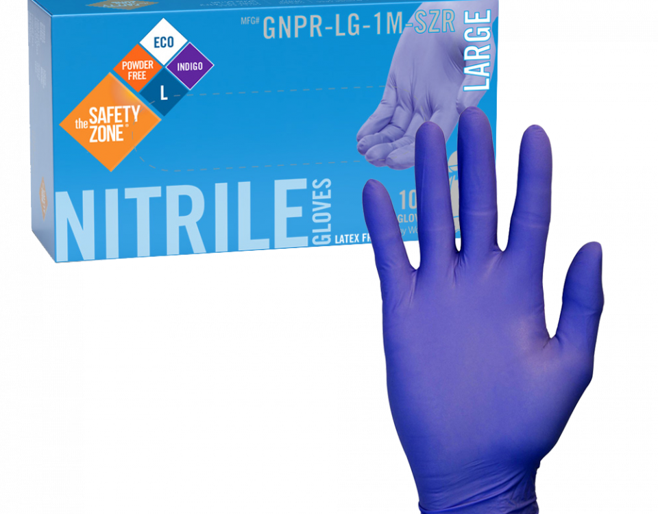 Powder Free Indigo Nitrile Gloves GNPR-LG-1M-SZR