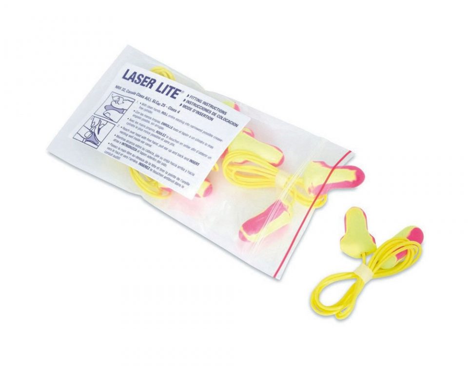 Howard Leight - Laser Lite Corded Earplugs - Magenta and Yellow - RH-LL-30