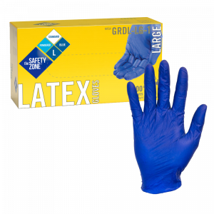 Powdered Blue Latex Gloves - GRDL-LG-1