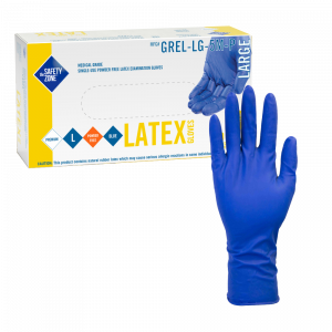 12" Blue Latex Gloves - GREL-LG-5M-P
