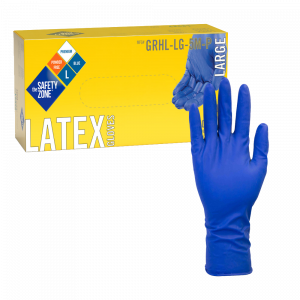 12" Blue Latex Gloves - GRHL-LG-5M-P