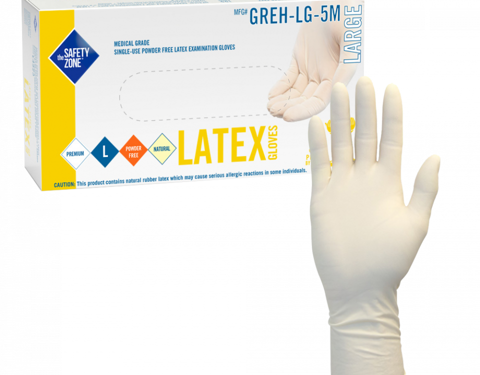 12" Natural Latex Gloves - GREH-LG-5M