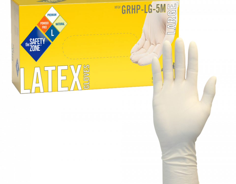 12" Natural Latex Gloves - GRHP-LG-5M