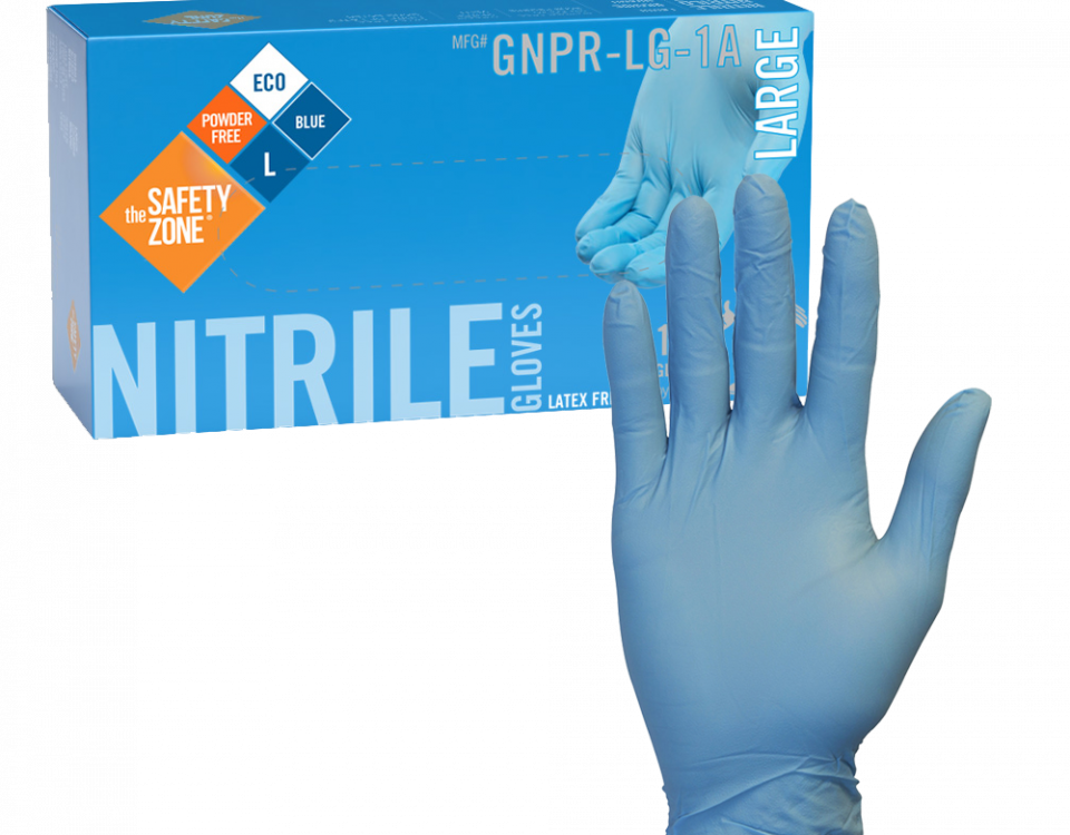 Blue Nitrile Gloves GNPR-LG-1A