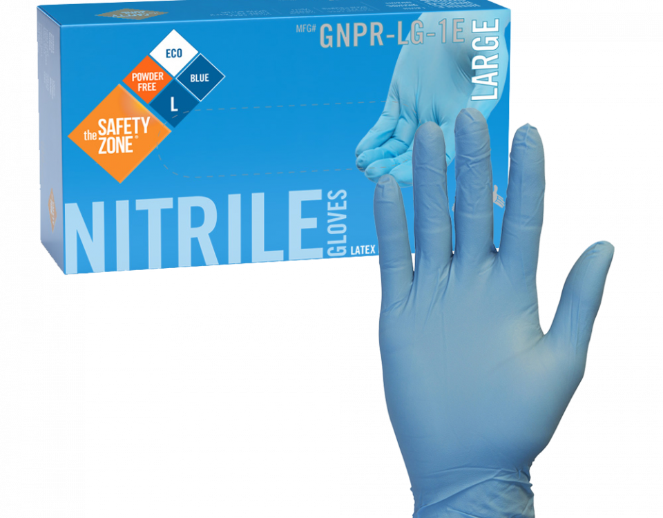 Blue Nitrile Gloves GNPR-LG-1E