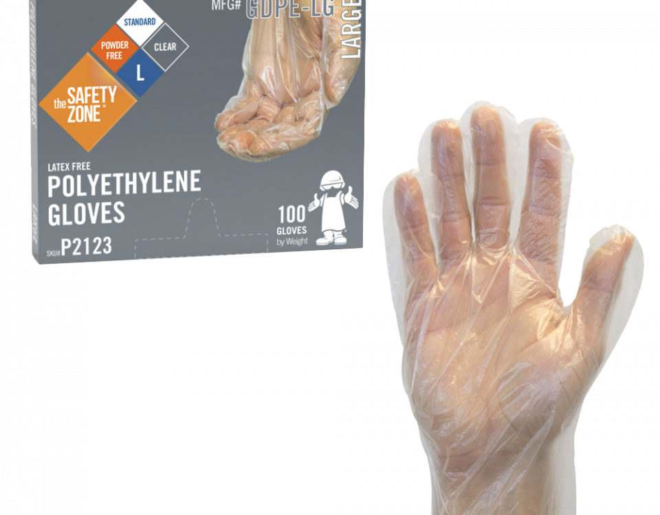 Clear Polyethylene Gloves - GDPE-LG