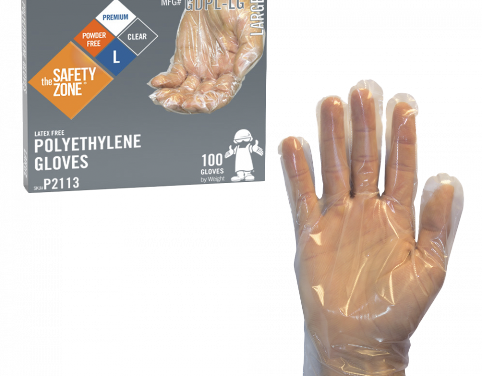 Clear Polyethylene Gloves - GDSH-(SIZE)-LG