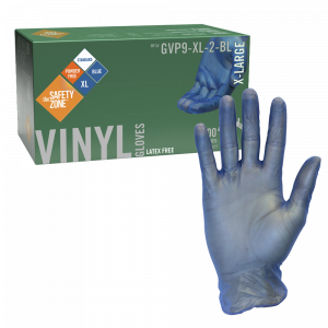 Powder-Free Blue Vinyl Gloves - GVP9-XL-2-BL