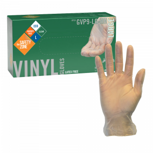 Lightweight Powder Free Clear Vinyl Gloves - GVP9-LG-HH