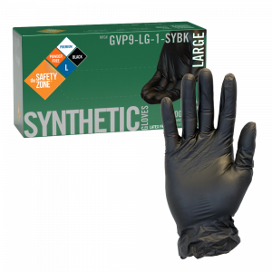 Synthetic Black Vinyl Gloves - GVP9-LG-1-SYBK