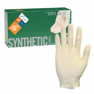 Synthetic Natural Vinyl Gloves - GVP3-LG-1C